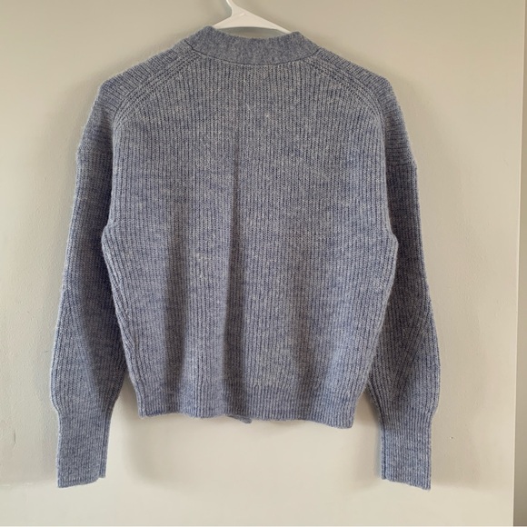 Alpaca Wool Cardigan Sweater Crop Knit Long Sleeve J Crew Size Small - Picture 7 of 8